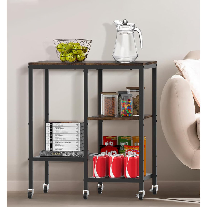 17 Stories Kitchen Microwave Cart With Wheels Coffee Bar Counter 4 Level Rolling Baker Oven Rack Small Appliance Storage Rack Kitchen Office Wayfair